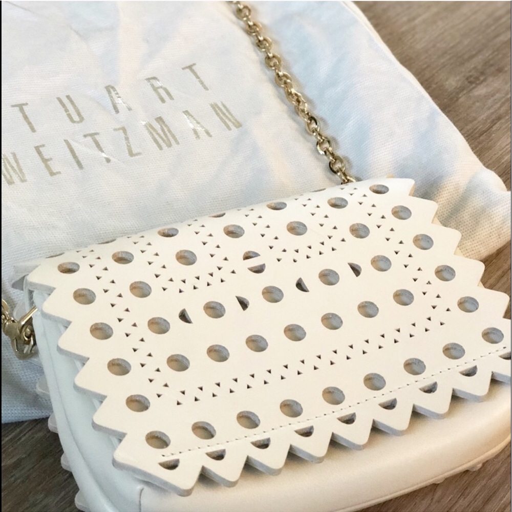 White leather Stuart Weitzman Purse